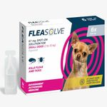 FleaSolve x 6 - Flea & Tick Treatment for Dogs 2-10 kg - Spot On Flea and Tick Treatment for Small Dogs and Puppies - 6 Pipettes