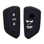 kwmobile Silicone Key Fob Cover Compatible with VW Golf 8 3 Button Car Key