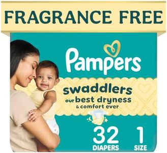 Diapers Newborn/Size 1 (8-14 lb), 32 Count - Pampers Swaddlers Disposable Baby Diapers, Jumbo Pack (Packaging May Vary)