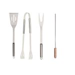 Peng Essentials GrillQuatro Stainless Steel BBQ Tools Set - Tong, Skewers, Spatula, Fork - Set of 4 Barbecue Accessories for Grilling Enthusiasts