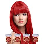 4 x La Riche Directions Semi-Perm Hair Colour Pillarbox Red 4x 88ml