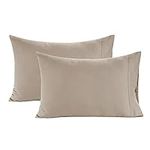 LANE LINEN 100% Organic Cotton Pillow Cases - King Size, Ultra Soft and Crisp, Cool Percale Pillow Covers, Sleeping Pillow Covers, Set of 2 - Linen