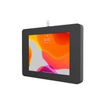 Locking iPad Wall Mount - CTA Anti-Theft Small Locking Tablet Enclosure w/Key Lock & Interior Cable Routing for iPad Mini 1, 2, 3, 4, 5, 6, Samsung Tab A 8″, Lenovo Tab E8 - Black - (PAD-PSWB)