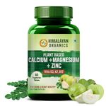 Himalayan Organics Plant Based Calcium Magnesium + Zinc | Vitamin D3+k2 Supplement For Stronger Bones | Boost Immunity | Healthy Heart | Muscle Growth - 60 Veg Tablets