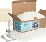 SAEUYVB Natural Soy Candle Wax for Candle Making, 10lb Bag, Premium Granular Soy Wax, 20 Cotton Candle Wicks, 20 Wick Stickers and 2 Centering Devices-Perfect as Christmas Home Decoration