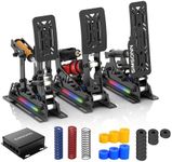 SIMSONN PRO X Ultra Pedals Sim Racing Simulator Pedals PC Load Cell HE Hydraulic Pedals Support VAM and VAM Pro Haptic Pedals Reactor (PRO X Ultra-P3-H3)