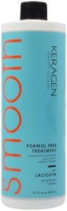 KERAGEN - Brazilian Keratin Smoothing Treatment, Blowout Straightening System for Dry and Damaged Hair, Formaldehyde Free, 16 Oz - Eliminate Curls and Frizz, Fine to Medium Hair