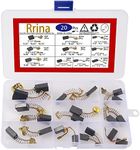 Rrina 20Pcs Electric Motor Carbon Brushes 10 Different Sizes for Replacement Repair Power Tool Part