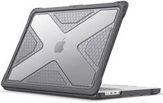 Fintie Case for MacBook Pro 16 Inch Case A2780 A2485 (2023 2022 2021 Release) - Heavy Duty Rugged Hard Shell Case Cover with TPU Bumper for MacBook Pro 16" M2 Pro/Max M1 Pro/Max Chip, Gray