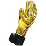 INOOMP Gold Award Trophies Goalkeeper Trophy Gloves Shape Soccer Match Award Cups for Competitions