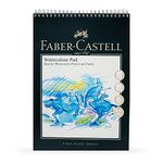 Faber-Castell Art & Graphic Watercolour Pad, A4, Acid Free Spiral Bound Paper Pad, 300 GSM, 10 Sheets For Watercolour Paint, Pencils And Markers, Arts, Craft, Home And School