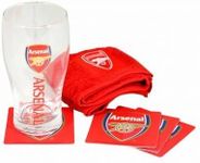 Arsenal FC Pint Glass Mini Bar Set