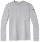 Smartwool Menââ‚¬â„¢s Base Layer Top - Merino 250 Wool Active Crew Light Gray Heather L