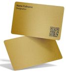 Customised Metal NFC Business Card, Digi Business Card, Personalised Smart Visiting Card, Tap to Share, Tap to ConnectVith.Me, Printed on quality Metal (Gold)