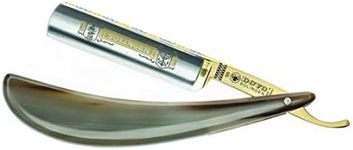 Dovo 98 5850 Buffalo Horn Handle Straight Razor (5/8 Inch Full Hollow Ground Carbon Steel Blade) Large Handle