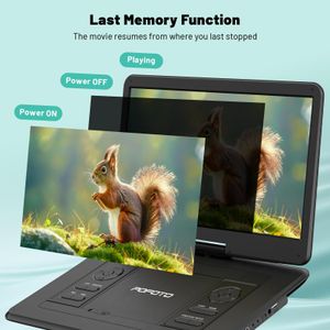 Portable DVD Player 17.5" HD – Large Screen, Travel-Friendly