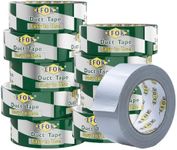 EFOK 10 Packs Duct Tape Heavy Duty Waterproof, Sliver Duct Tape Bulk 1.88 Inch X 30 Yard, Strong Adhesive Duct Tape for Indoor Outdoor Tear by Hand