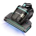 HAUSHOF Mattress Vacuum Cleaner with 275 nm UV Light, 400 W Bed Vacuum Cleaner with 15 kPa Suction, Dual Cup Dust Mite Vacuum Cleaner with HEPA Filter, 60 °C Heat & Aromatherapy Function for Bed, Sofa