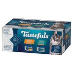 Tastefuls Natural Wet Cat Food, Turkey, Chicken & Ocean Fish & Tuna Pate Variety Pack 3oz x 12 ct.