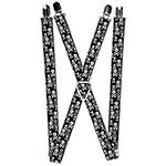 Buckle-Down Men's Suspender-Skulls, Multicolor, One Size, Multicolor, One Size