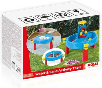 DOLU Kids 3-in-1 Sand & Water Pit with Drawing Table – Blue Outdoor Play Station