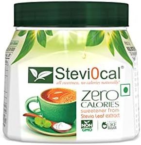 Stevi0cal Stevia Sweetener Powder | 100% Sugar Free Natural | Zero Calorie for Weight Management, Diet, Diabetic Friendly | 200 gm Jar - Pack of One (1 x 200gm)