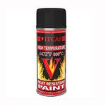 VITCAS 400ml Black Heat Resistant Spray Paint- High Temperature - Decorative Finish - Easy To Use– Interior Exterior - Matte- Exhaust Stove- Anti-Corrosive- Furnaces- Heaters- Barbecues- Boilers-Pipes