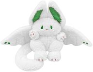 PEACH CAT Cute Bat Bunny Plush Pillow Kawaii Bat Rabbit Stuffed Animal for Kids White 9"