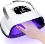 220W UV Nail Lamp, L.K.E Gel UV Light Nail Dryer for Gel Nail Polish Curing Lamp with 10s /30s/60s/99s Timer Auto Sensor LED Digital Display Carry Convenient-Plus… (Black)