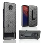 Moto Z4 Verizon Holster Case, Moto Z4 Play XT1980 [ZASE] Design Belt Clip Black Case Tough Rugged Armor Slim Protective Shell Defender Strong Swivel Lock Clip [Kickstand] for Moto Z4 5G