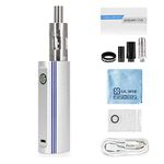 Innokin E Cigarettes Starter Kit of Endura T22, T22E Vape Pen Kit with ULBRE Cleaning Cloth, E Cig Box Mod + Atomizer Refillable T18E Tank + Prism Coil + Rechargeable 2000mAh Battery+ Vapeband, Silver