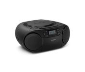 Philips TAZ2500 Portable CD Soundmachine with Cassette Player, DAB+/FM Radio, Bluetooth 6.0, USB Playback, Audio‑In, Dynamic Bass Boost, Stereo Speakers, AC/Battery Powered - Black
