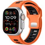 CeMiKa Compatible with Apple Watch Straps Ultra 2/Ultra 49mm 45mm 44mm 42mm 46mm Men, 26mm Wide Adjustable Silicone Sport Loop Replacement Bands for iWatch Series 10 9 8 7 6 5 4 SE 3 2 1