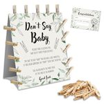 Baby Shower Games – DON’T SAY BABY – 20 Players | Clothes Peg Baby Shower game | Table Decoration | Winner Prize included for boy, girl, neutral/unisex baby shower party | Gender Reveal