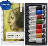 Professional Oil Paint Set - 8 x Large 50ml Tubes - Non Toxic Oil Paints for Artists, Eco-Conscious. Lightfast Earth Oil Colors with Exceptional Pigment Load - Portrait Palette