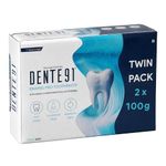 Dente91 Cool Mint Toothpaste| Sensitivity Relief | Repairs Cavities | Fights Gum Disease | Reduces Bad Breath | Strengthens Enamel | SLS Free | Fluoride Free | Paraben Free | Pack of 2, 2 X 100g