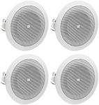 JBL 8124 - Full-Range In-Ceiling Loudspeaker with 70 Volt/100 Volt Taps (4 Pack)