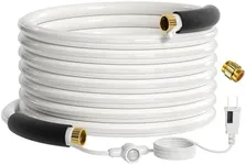 Giraffe Tools 50ft Heated Water Hose for RV, 5/8-Inches Heated Drinking Water Hose with Energy Saving Thermostat, Withstand Temperatures Down to -20°F, Lead and BPA Free for Camper, Truck, White