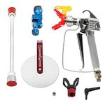 Yaetek Airless Paint Spray Gun 7/8" with Spray Guide Accessory Tools, 3600 PSI 517 TIP and Tip Guard, 30CM (11.81") Extension Pole