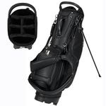 New REVCORE Premium Luxury Golf Stand Bag, Tour Grade Synthetic Leather, 14 Way or 6 Way Full-Length Dividers, Black Alloy Hardware, 2 Water Bottle Pockets, Magnetic Felt-Lined Front Pocket