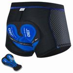 PROBEROS® Men's Cycling Shorts 3D Padded Cycling Pants for Men High Stretchy Sport Pants Breathable Quick Dry Cycling Pants Outdoor Shorts Pants (Size, XL) Blue