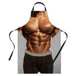 Bang Tidy Clothing Baking Gifts Black Man Body Builder Six Pack BBQ Summer Kitchen Apron WHITE