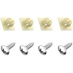 Prime Ave Stainless Steel Screws with Nylon Inserts for Securing License Plates, Frames & Covers 4755299 3907444 A11719 (Set of 4)