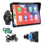 WonVon 7 Inch Wireless Motorcycle Carplay GPS Navigation System with Apple Carplay and Android Auto Portable Screen with Dual Bluetooth, Navigation, Siri, Google Assistant