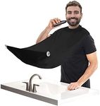 Beard Bib Beard Catcher Man Bathroom Beard Apron Hair Cutting Cloth Household Cleaning Tool (Black)