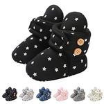 Baby Booties Boy New Winter Warm Snow Boots Infant Soft Sole Crib Pram Prewalker Fleece Crib Shoes Warm Boots Anti-Skid Sole Ankle Premium Booties #3_White 6-12 Months