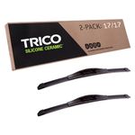 Trico Silicone Ceramic Automotive Replacement Windshield Wiper Blade, Ceramic Coated Silicone Super Premium All Weather includes 17 inch & 17 inch Beam blades (90-1717)