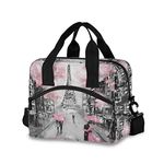 ALAZA Art Paris Eiffel Tower Insulated Lunch Bag Reusable Cooler Bags with Shoulder Strap for Women Men Adults, 19-Can (12.5L)