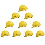 Allen Cooper Industrial Safety Helmet SH-721, Plastic Cradle with Ratchet adjustable Headband - YELLOW (Pack Of 10)