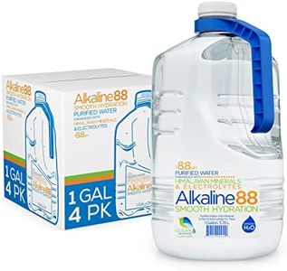 Alkaline88 Purified Ionized Water with Himalayan Minerals, 1 Gallon (4 Pack), 8.8pH Balance with Electroytes for Deliciously Smooth Taste, 100% Recyclable